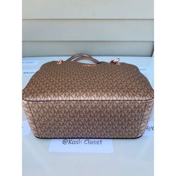 Michael Kors Purse Large Jet set Xchain Shoulder Bag Rose Gold - Picture 10 of 12